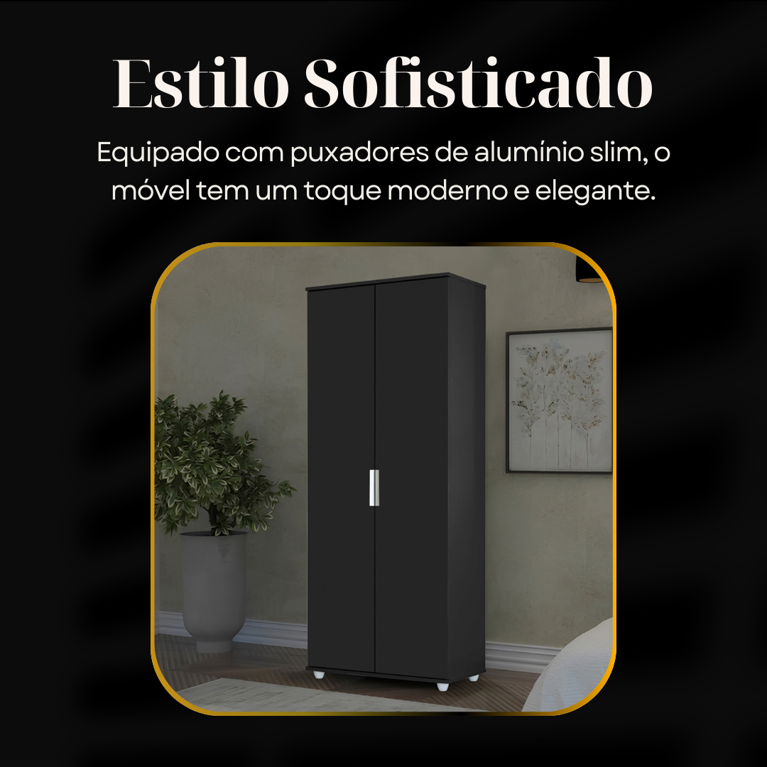 Sapateira Multiuso Organizador Lua em MDP 2 Portas 4 Prateleiras - LH Móveis