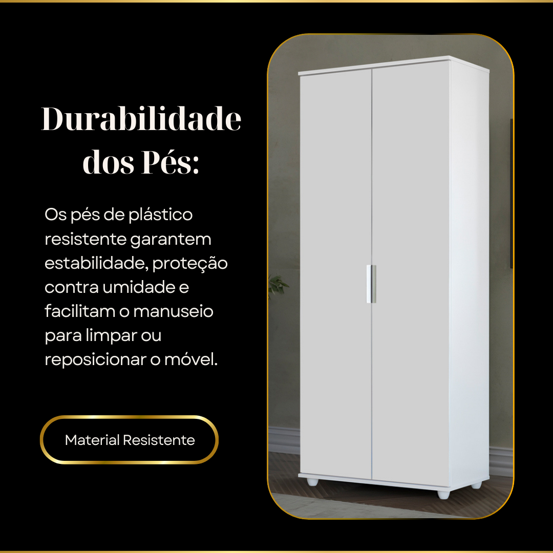 Sapateira Multiuso Organizador Lua em MDP 2 Portas 4 Prateleiras - LH Móveis