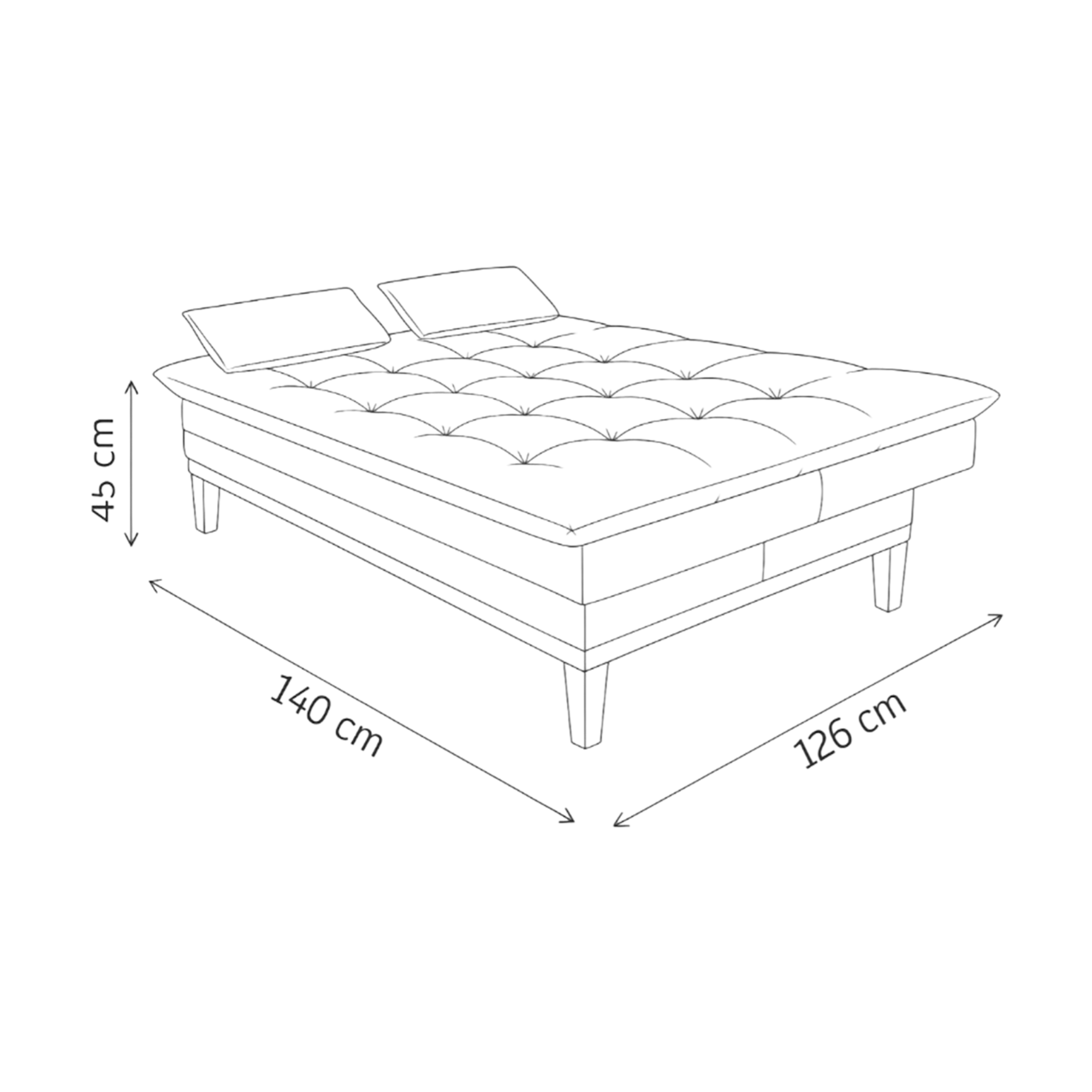 Sofá Cama Moderno 3 Lugares Reclinável em Suede com Pés de Madeira - LH Móveis