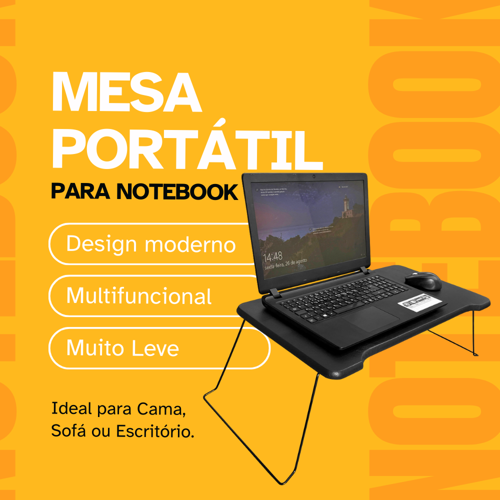 Suporte de Notebook Multiuso Portátil Ergonômico Dobrável Versátil - LH Móveis