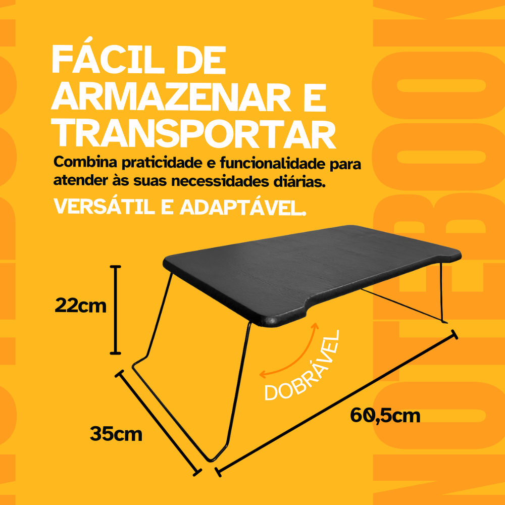 Suporte de Notebook Multiuso Portátil Ergonômico Dobrável Versátil - LH Móveis