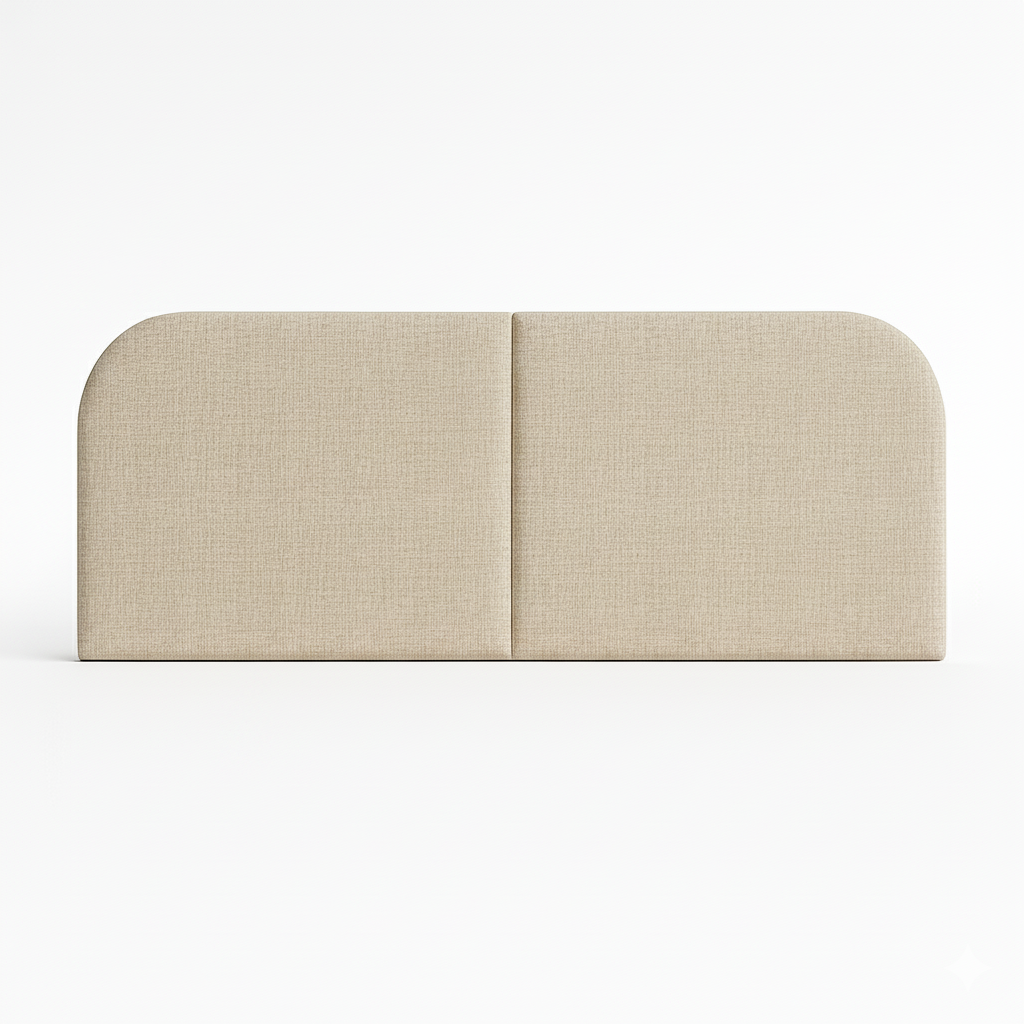 Cabeceira Estofada Modelo Painel Fixa na Parede Clean Design Orgânico Para Cama Casal 140cm - LH Móveis