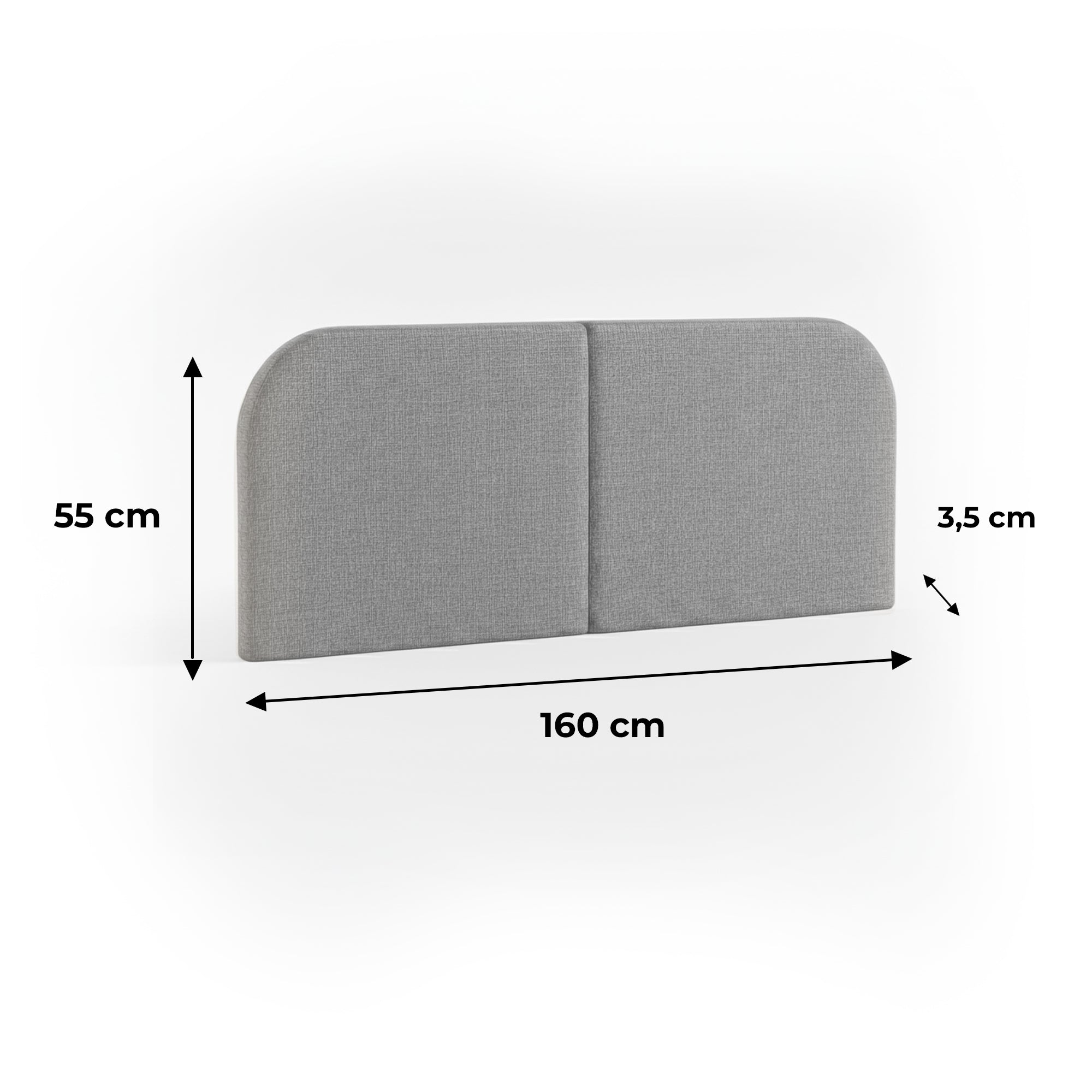Cabeceira Estofada Modelo Painel Fixa na Parede Clean Design Orgânico Para Cama Queen 160cm - LH Móveis