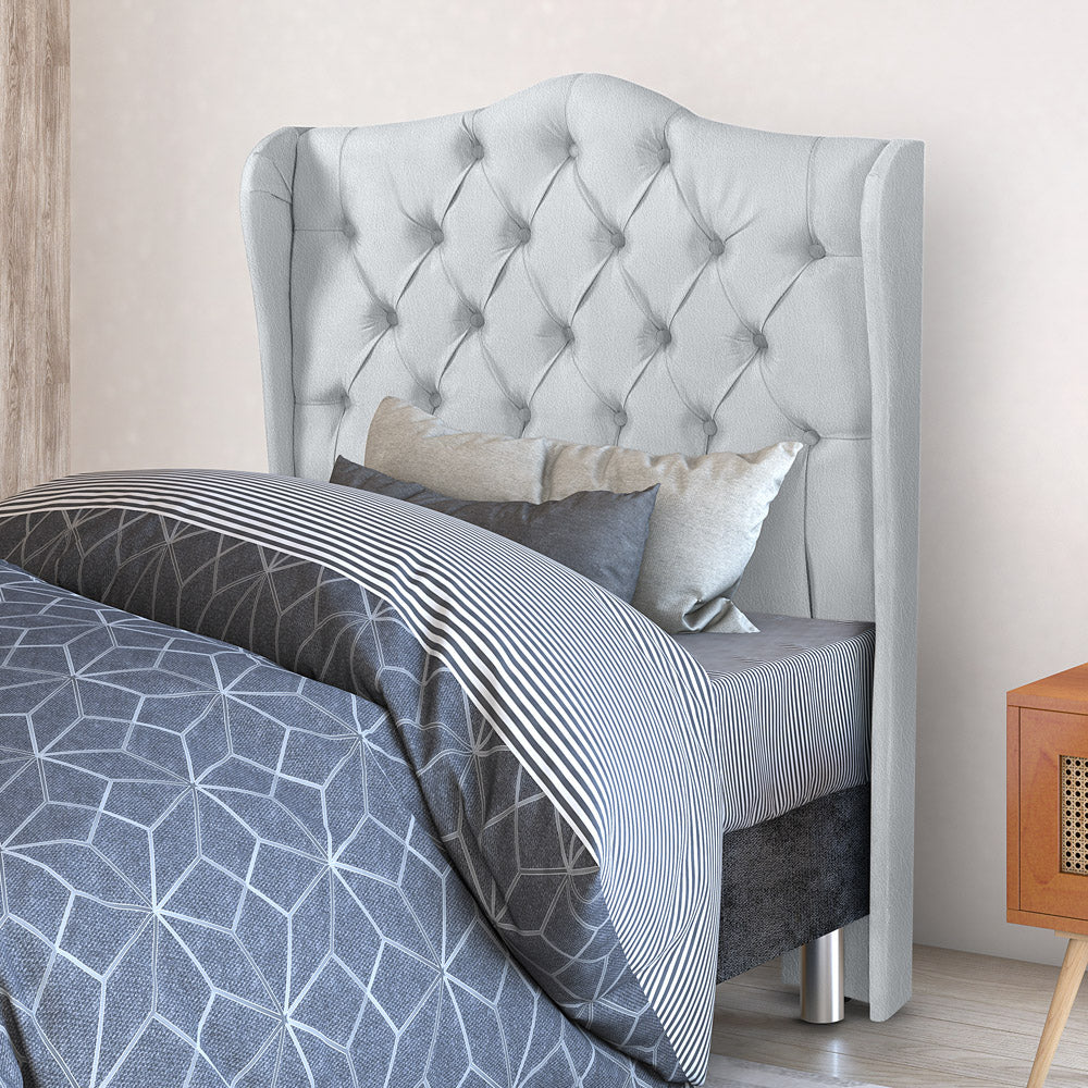 Cabeceira Capitonê com Botões para Cama Box Solteiro 0.90 cm Dubai Com Pés Várias Cores - LH Móveis