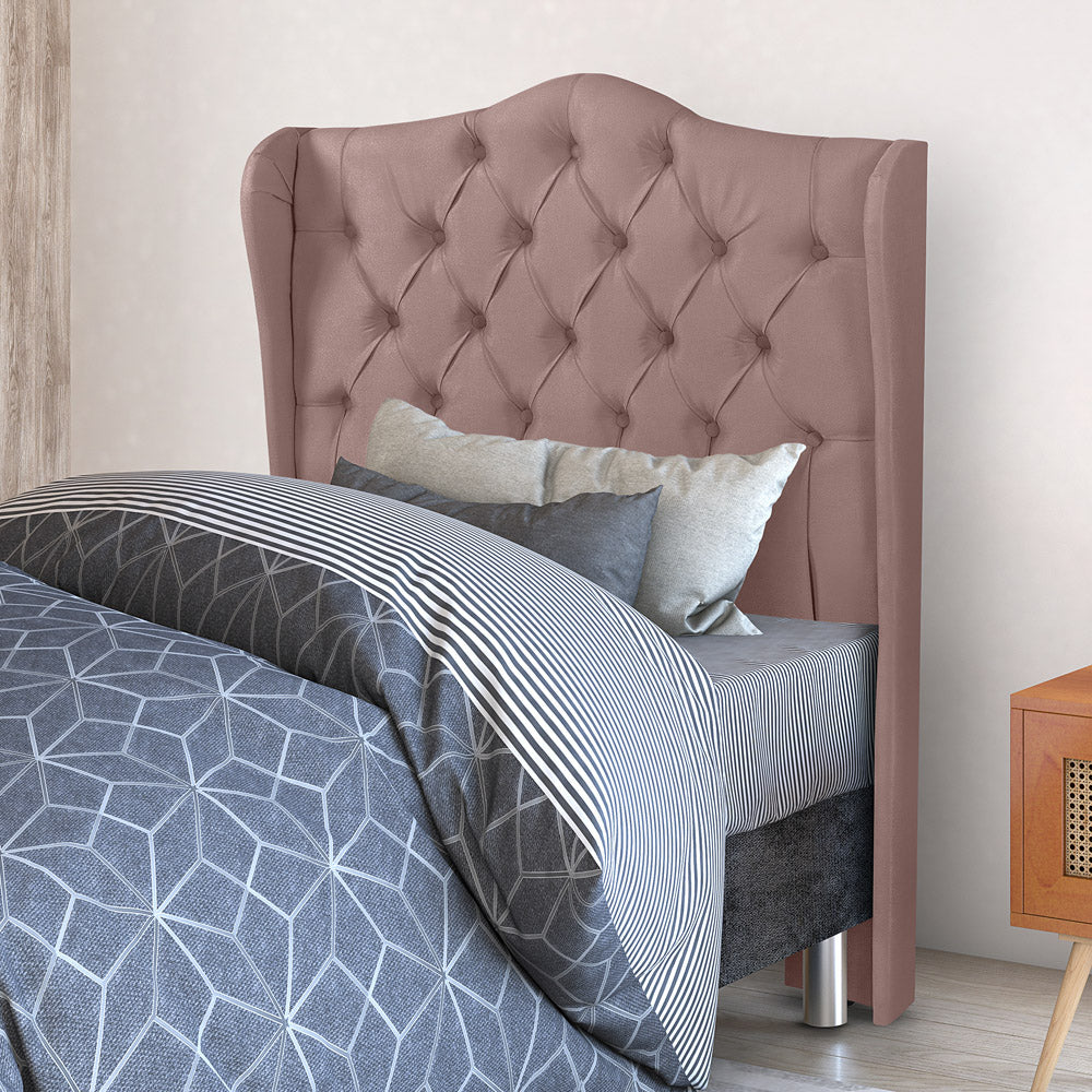 Cabeceira Capitonê com Botões para Cama Box Solteiro 0.90 cm Dubai Com Pés Várias Cores - LH Móveis