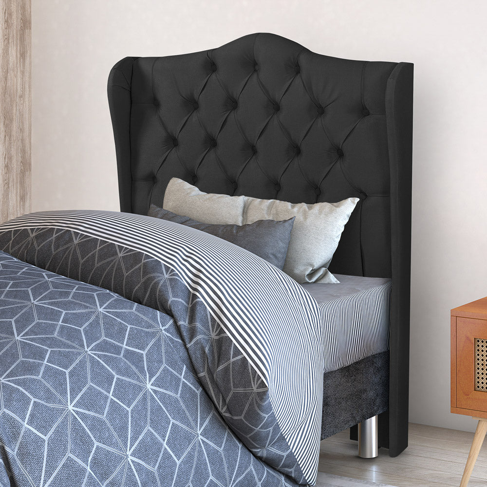 Cabeceira Capitonê com Botões para Cama Box Solteiro 0.90 cm Dubai Com Pés Várias Cores - LH Móveis