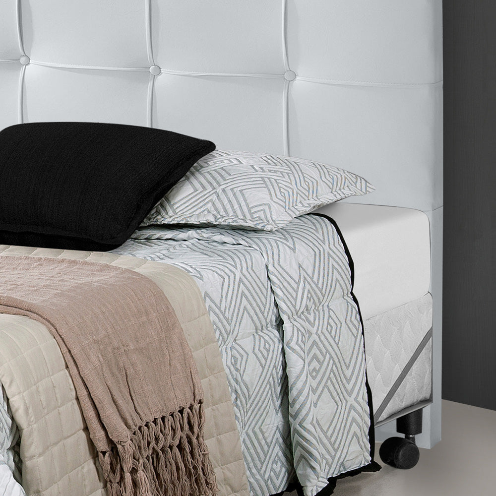 Cabeceira Estofada Hadassa para Cama Box Queen 160cm com Pés Fixação no Box- LH Móveis