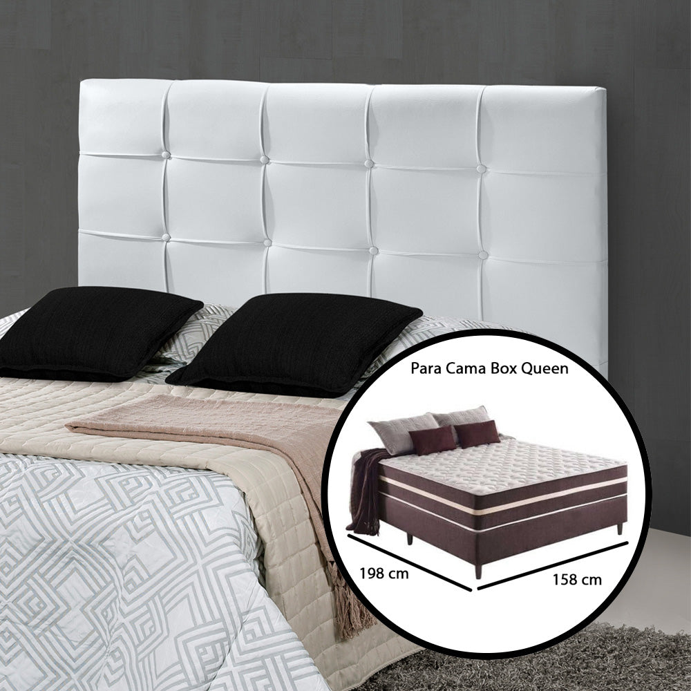 Cabeceira Estofada Hadassa para Cama Box Queen 160cm com Pés Fixação no Box- LH Móveis