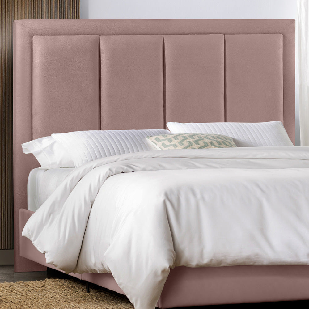 Cabeceira Estofada Veneza Luxo para Cama Box Casal 140 cm Estrutura em Madeira com Fixação no Box - LH Móveis