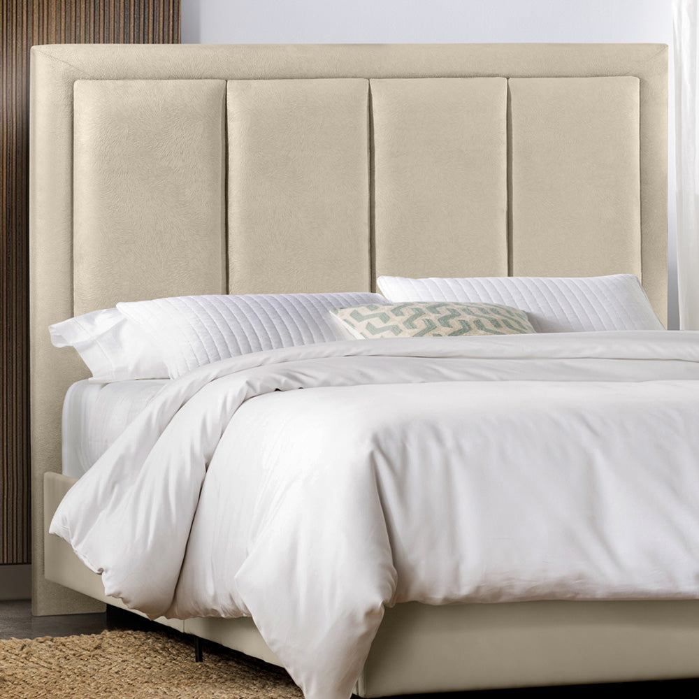 Cabeceira Estofada Veneza Luxo para Cama Box Casal 140 cm Estrutura em Madeira com Fixação no Box - LH Móveis