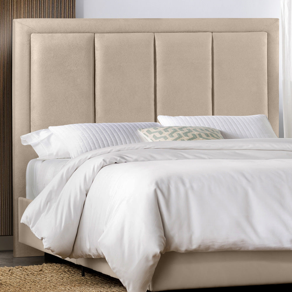 Cabeceira Estofada Veneza Luxo para Cama Box Casal 140 cm Estrutura em Madeira com Fixação no Box - LH Móveis