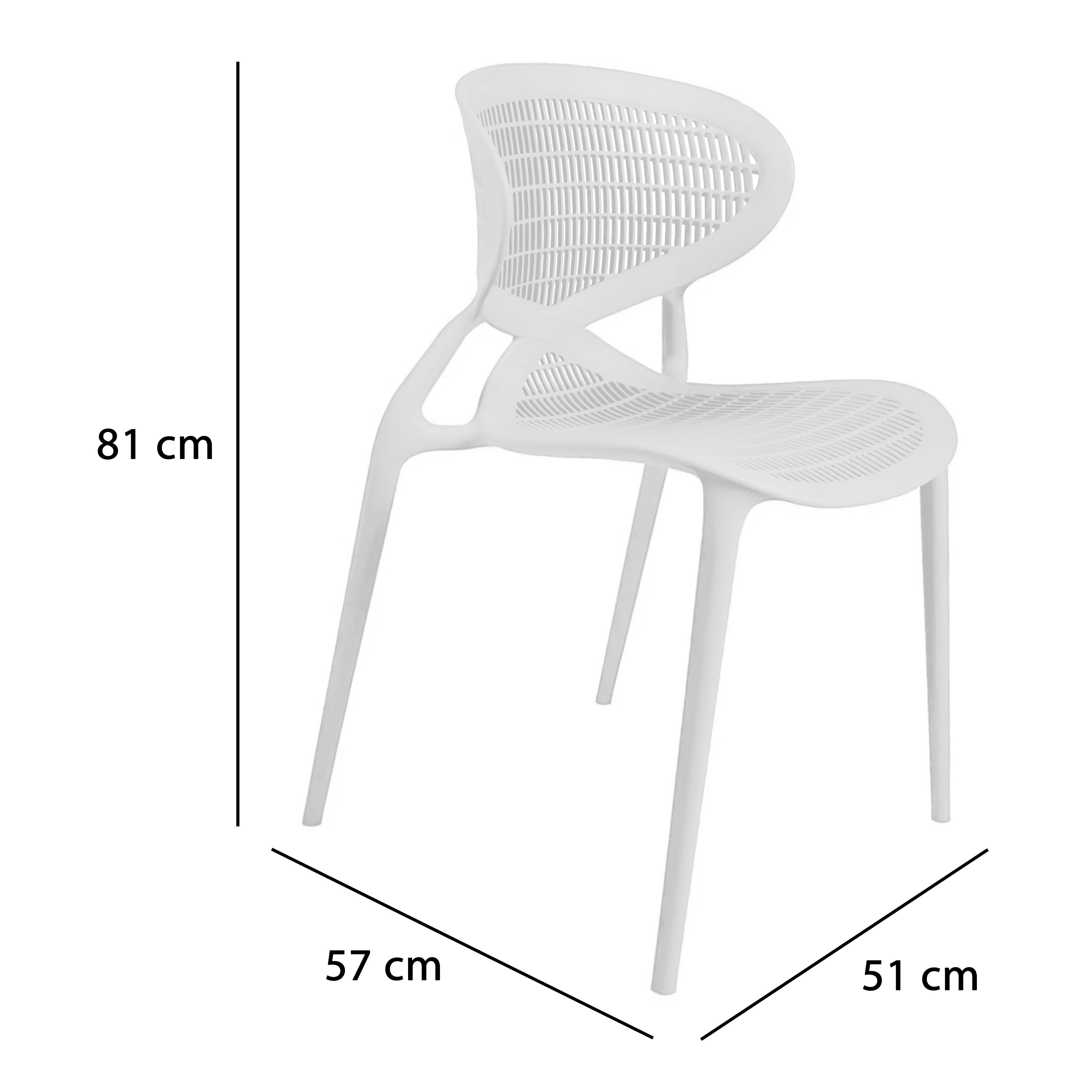 Cadeira Fixa Capri com Assento Anatômico com Proteção UV Versátil Para Todos os Ambientes- LH Móveis