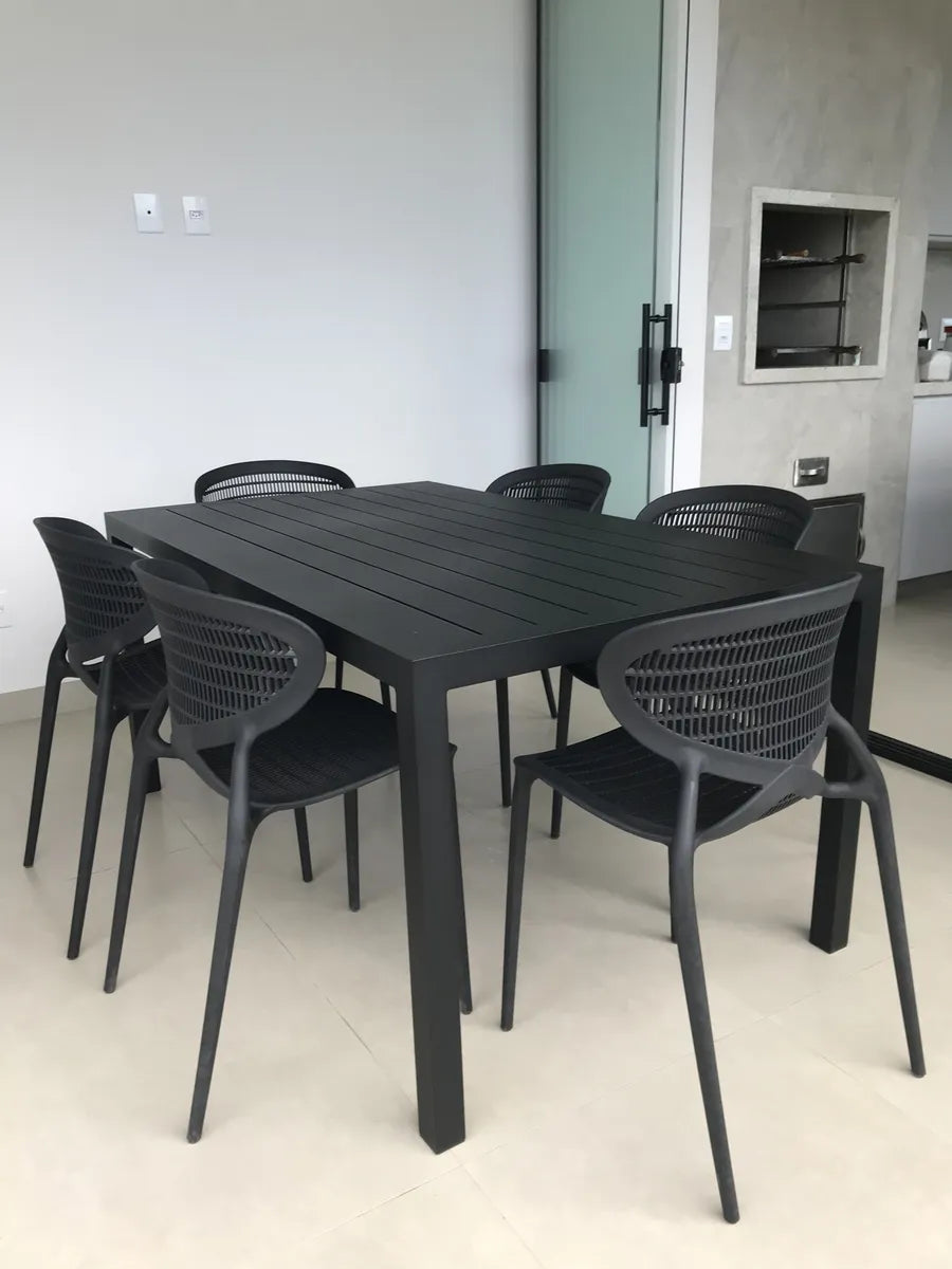 Cadeira Fixa Capri com Assento Anatômico com Proteção UV Versátil Para Todos os Ambientes- LH Móveis