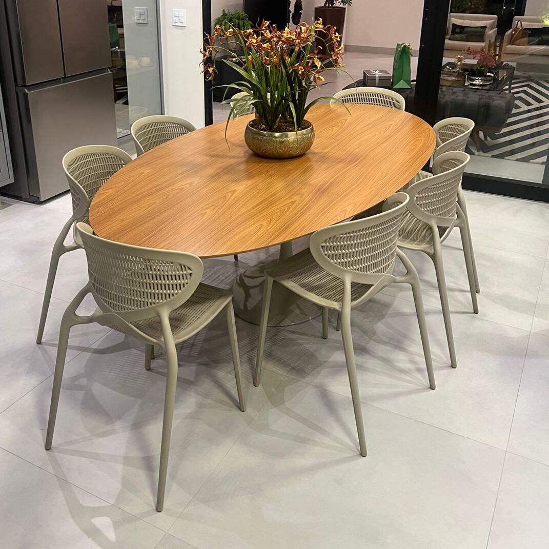 Cadeira Fixa Capri com Assento Anatômico com Proteção UV Versátil Para Todos os Ambientes- LH Móveis