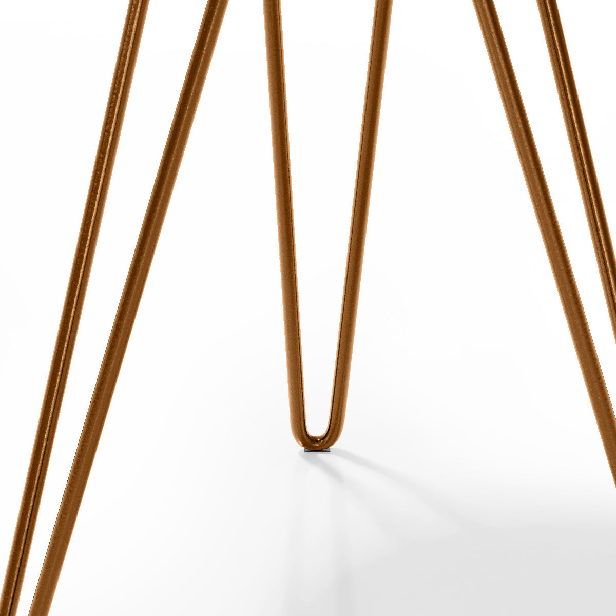 Mesa Lateral Linea Tripé Em Aço Estilo Industrial Tampo Redondo Com Espelho - LH Móveis