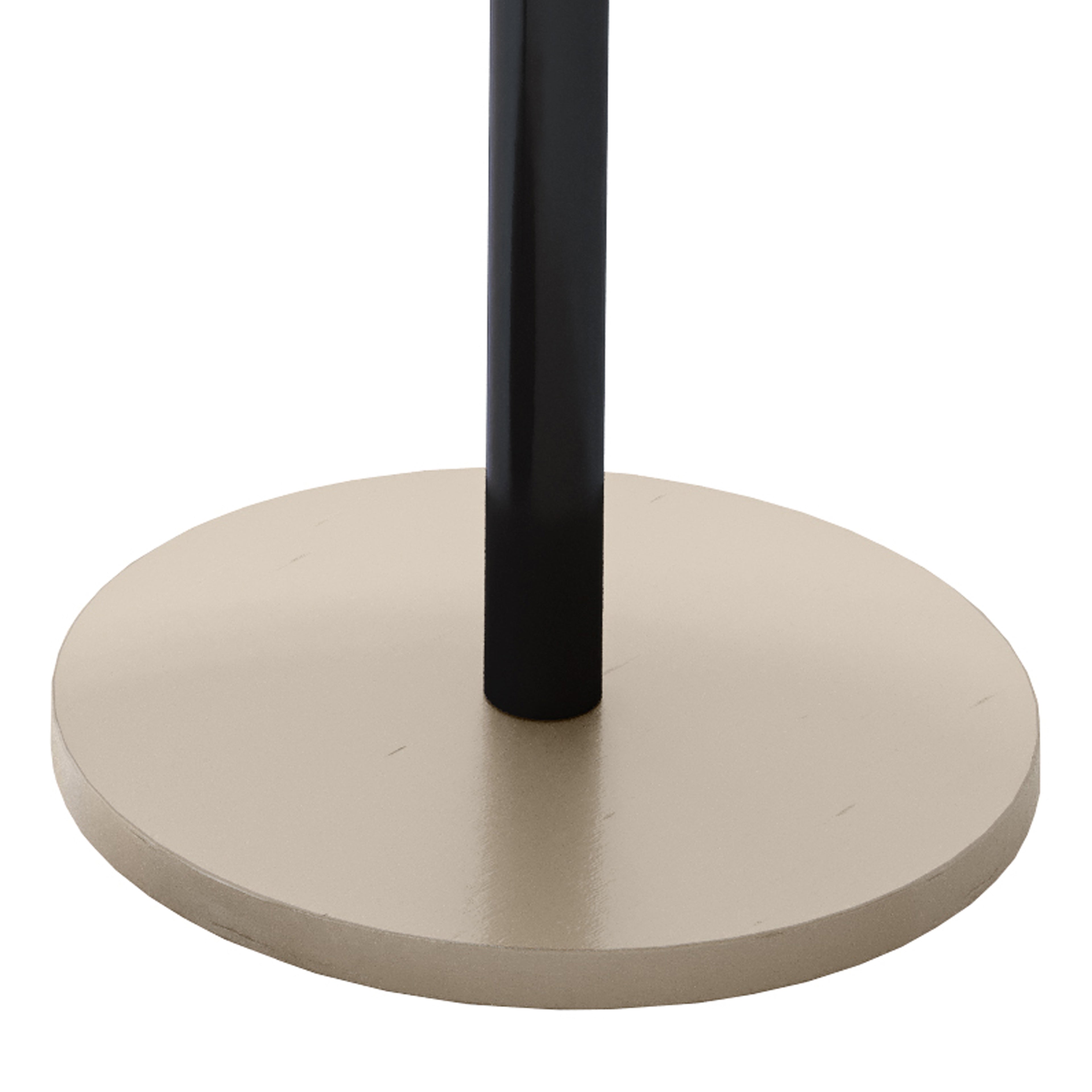 Mesa Lateral Unitária Vitta Design Orgânico em MDF Com Haste em Aço Preta - LH Móveis