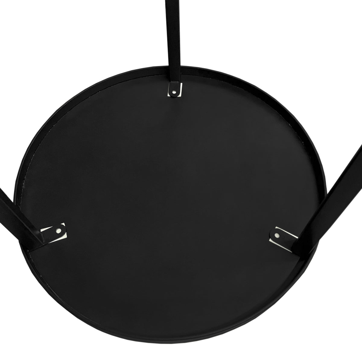 Conjunto Mesa Lateral Steel Glass Base de Aço Tampo com Espelho Estilo Industrial - LH Móveis