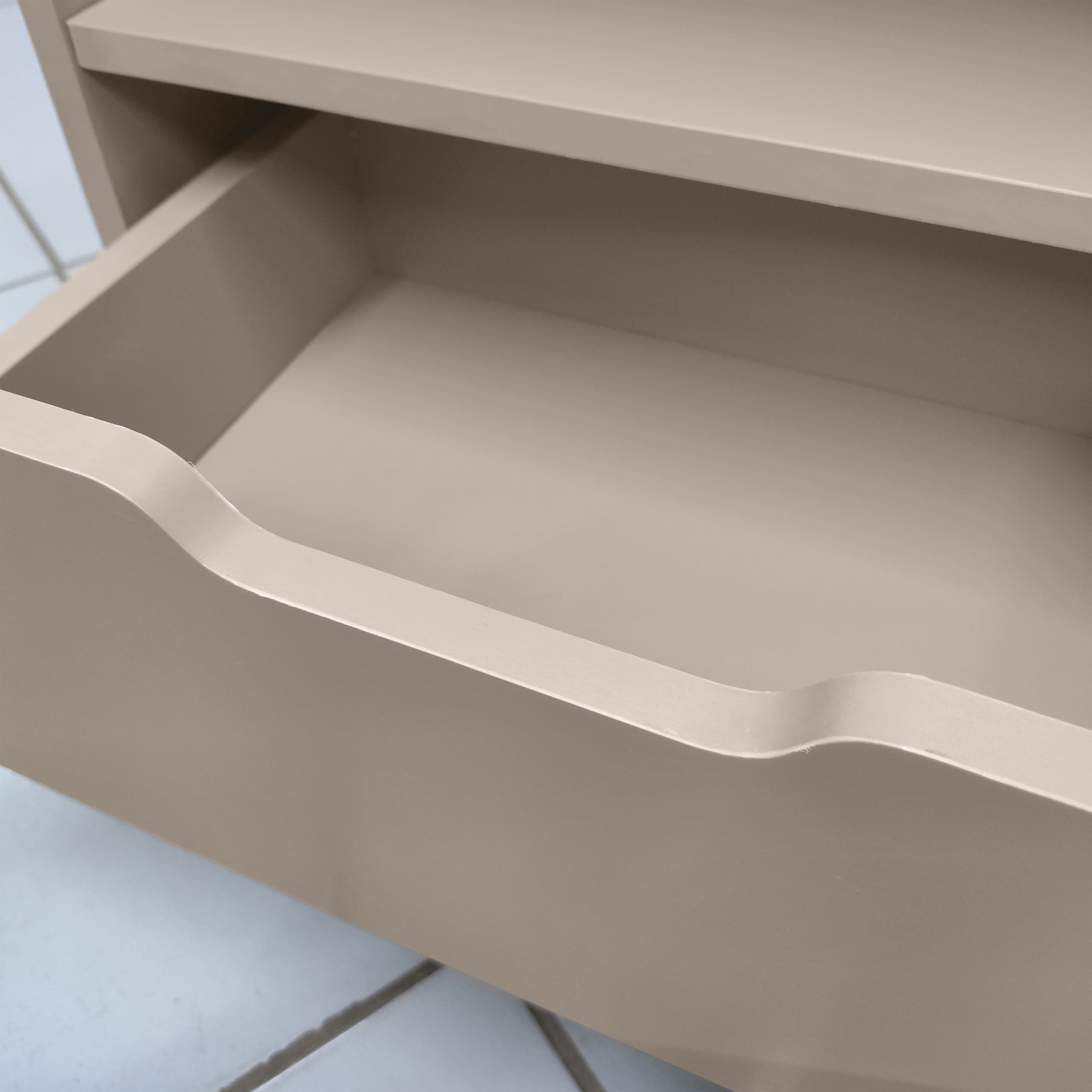 Kit 02 Mesa de Cabeceira Vegas com 1 Gaveta e Nicho Pés em Aço Design Moderno - LH Móveis