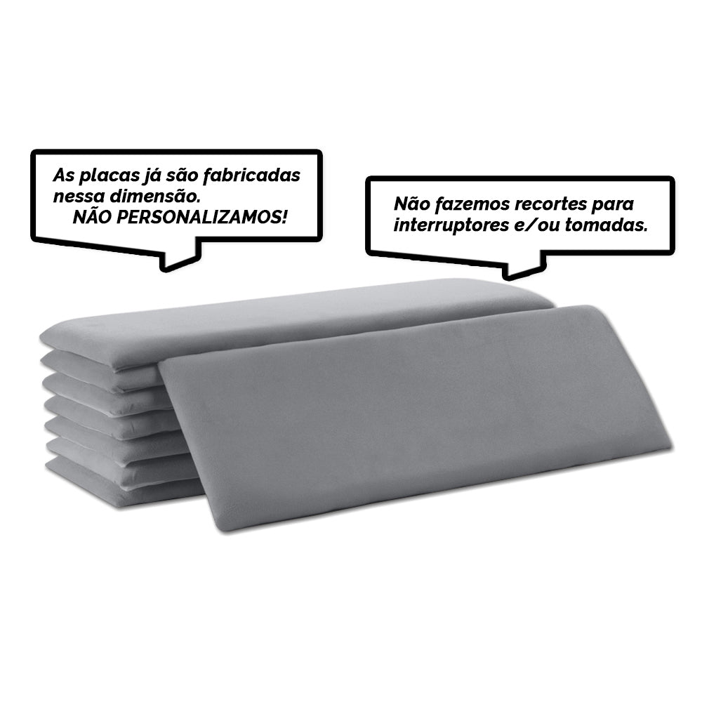 Módulo Estofado Adesivo 60x20 Para Cabeceira Placa Linear Unitário Várias Cores - LH Móveis