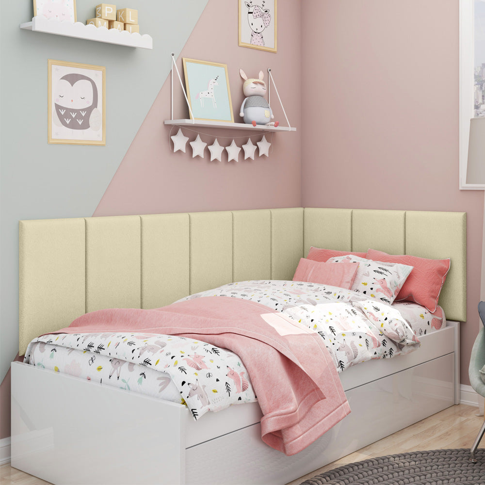 Módulo Adesivo 55x30 cm Cabeceira Estofada em Placas Linear Unitário Várias Cores - LH Móveis