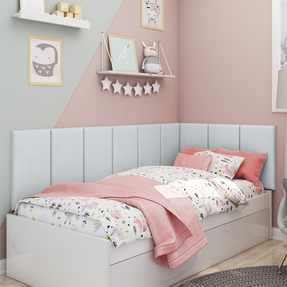 Módulo Adesivo 55x30 cm Cabeceira Estofada em Placas Linear Unitário Várias Cores - LH Móveis