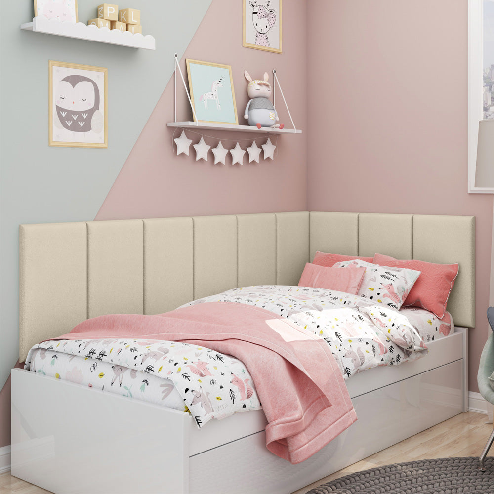 Módulo Adesivo 55x30 cm Cabeceira Estofada em Placas Linear Unitário Várias Cores - LH Móveis