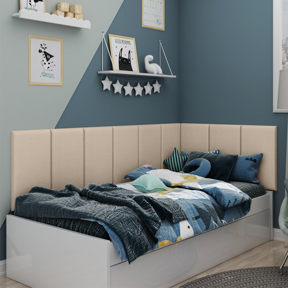 Módulo Adesivo 55x30 cm Cabeceira Estofada em Placas Linear Unitário Várias Cores - LH Móveis