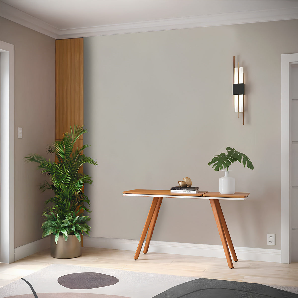 Kit 2 Módulos Ripados 115x52,5cm Placas Decorativas Para Quarto Sala De Estar - LH Móveis