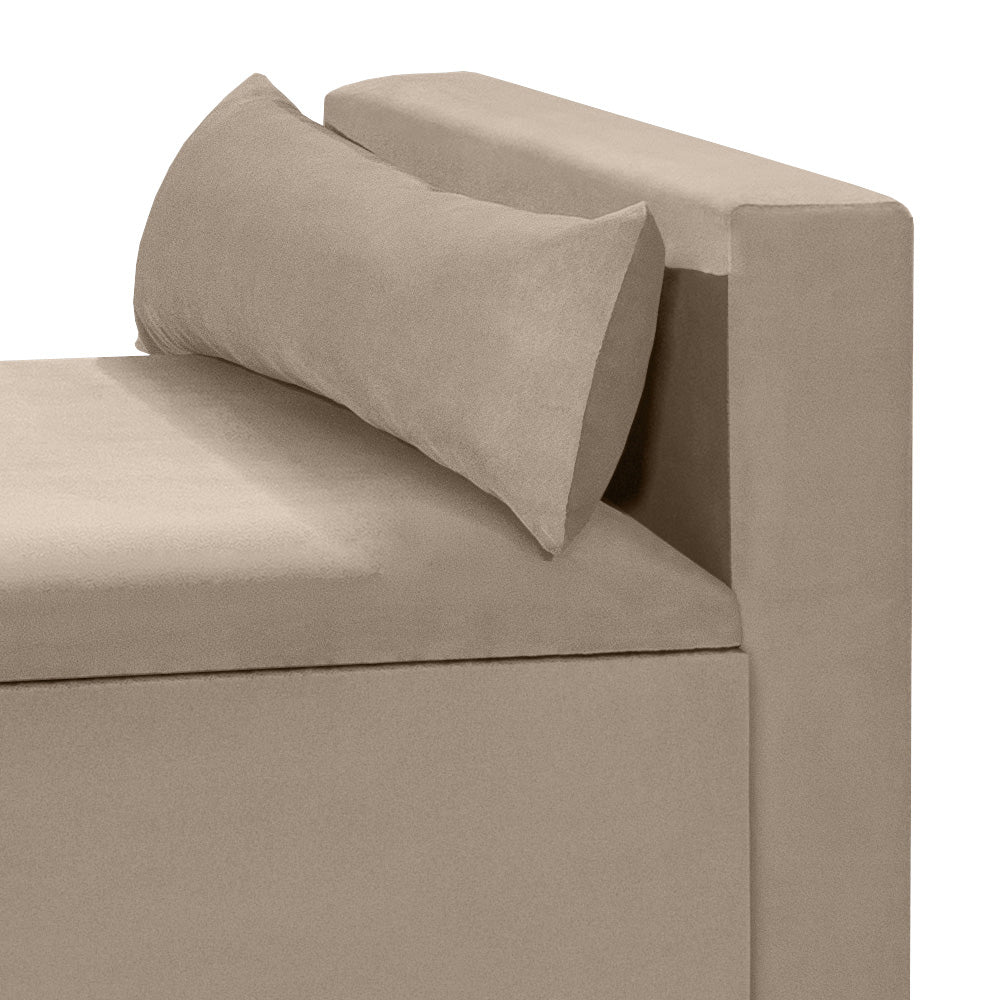 Recamier Baú Estofado Calçadeira Barcelona Banco Para Cama Box Queen - LH Móveis