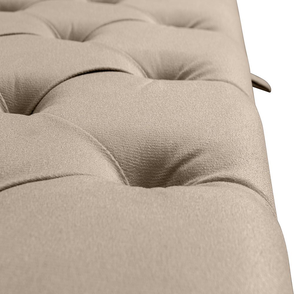 Recamier Baú Banco para Cama Box King 180cm Dubai Detalhe Capitonê com Pés - LH Móveis