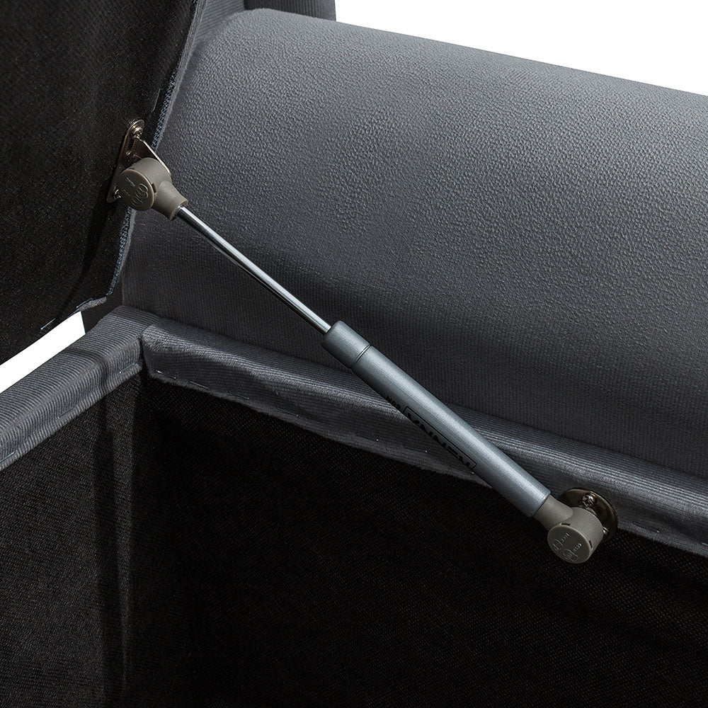 Recamier Baú Calçadeira Para Cama Box Queen 150 cm Dubai Estofado com Pés Detalhe Capitonê- LH Móveis