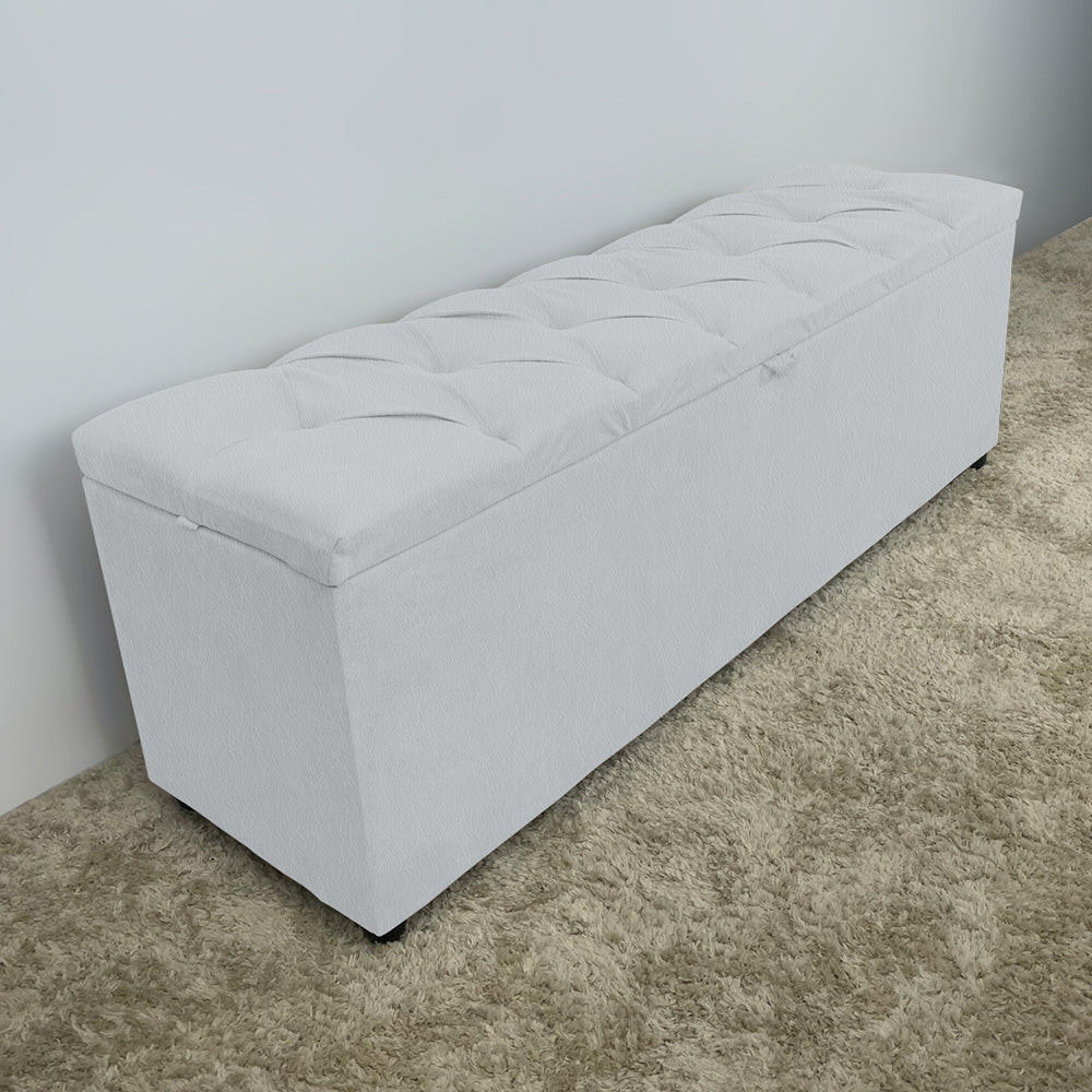 Baú Recamier Capitonê 85cm Para Cama Solteiro Intense Várias Cores - LH Móveis