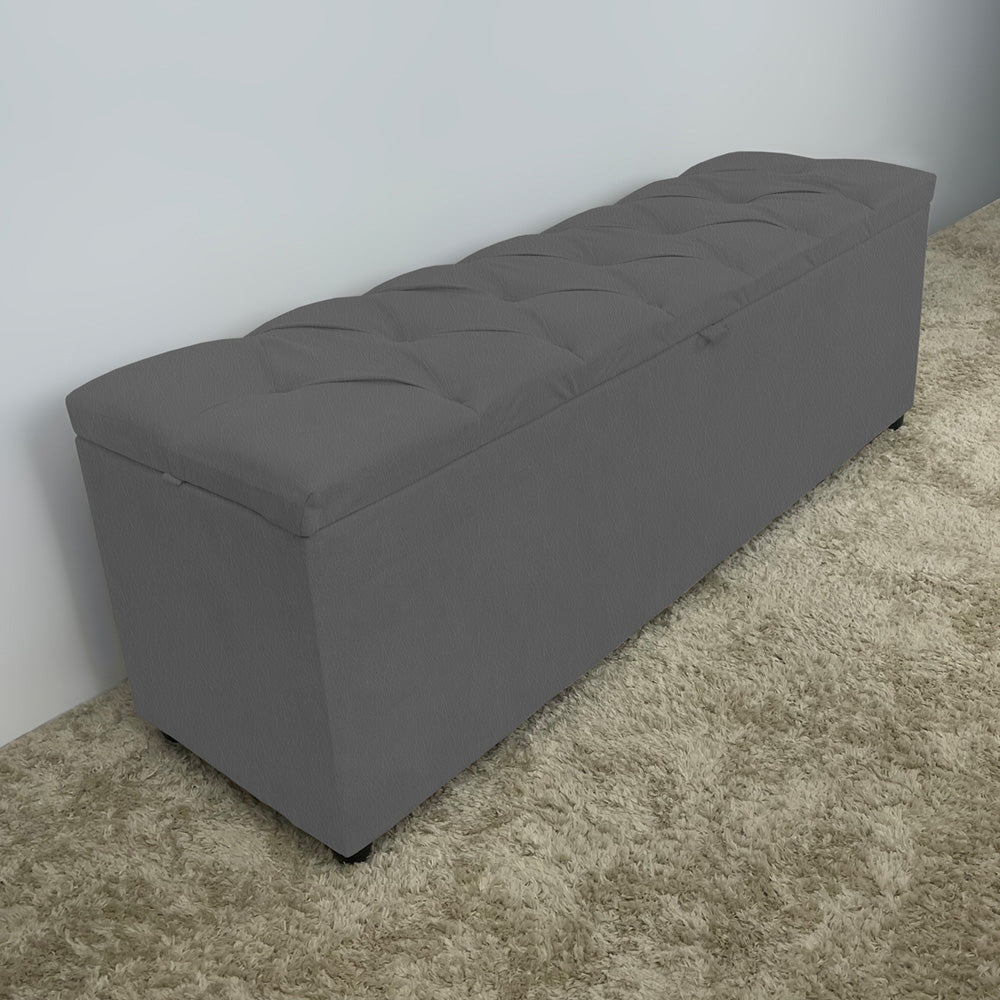 Baú Recamier Capitonê 85cm Para Cama Solteiro Intense Várias Cores - LH Móveis