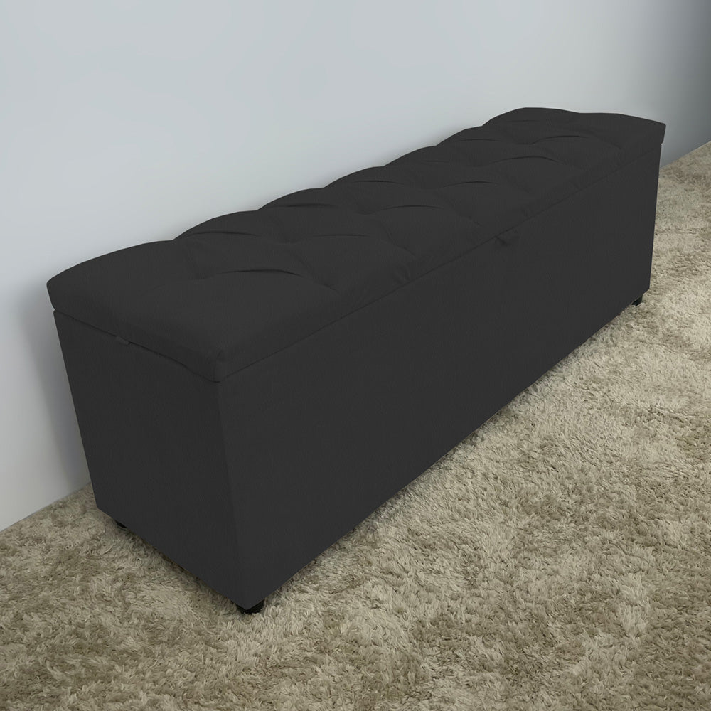 Baú Recamier Capitonê 85cm Para Cama Solteiro Intense Várias Cores - LH Móveis