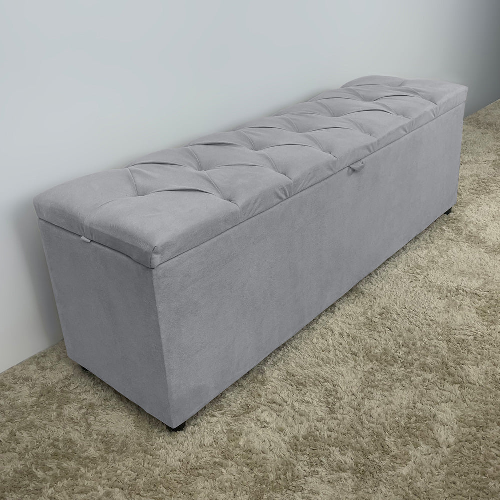 Baú Recamier Capitonê 85cm Para Cama Solteiro Intense Várias Cores - LH Móveis