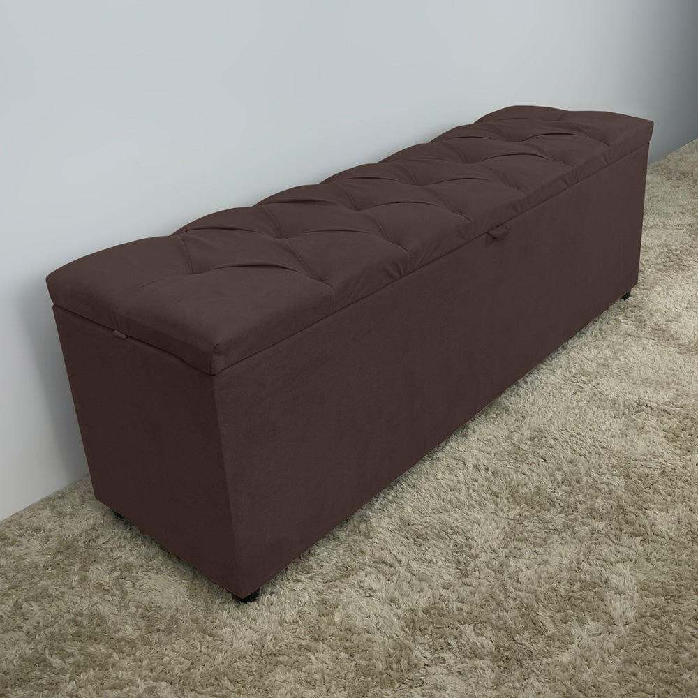 Baú Recamier Capitonê 85cm Para Cama Solteiro Intense Várias Cores - LH Móveis