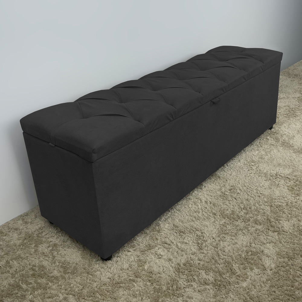 Baú Recamier Capitonê 85cm Para Cama Solteiro Intense Várias Cores - LH Móveis