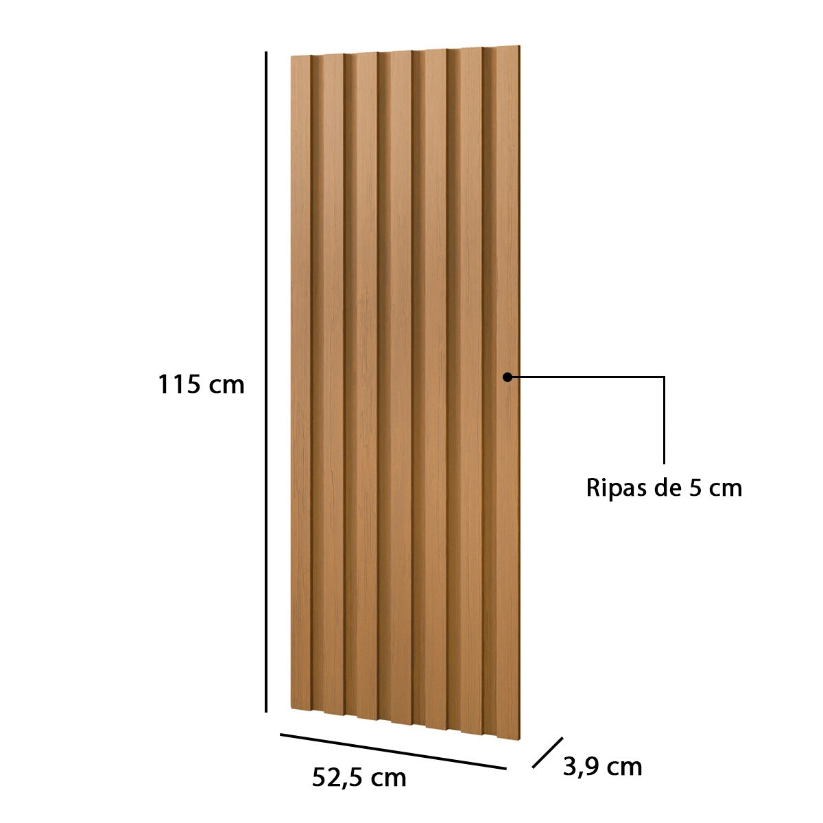 Kit 2 Módulos Ripados 115x52,5 Decorativo Autoadesivo Com Mesa De Cabeceira Suspensa - LH Móveis