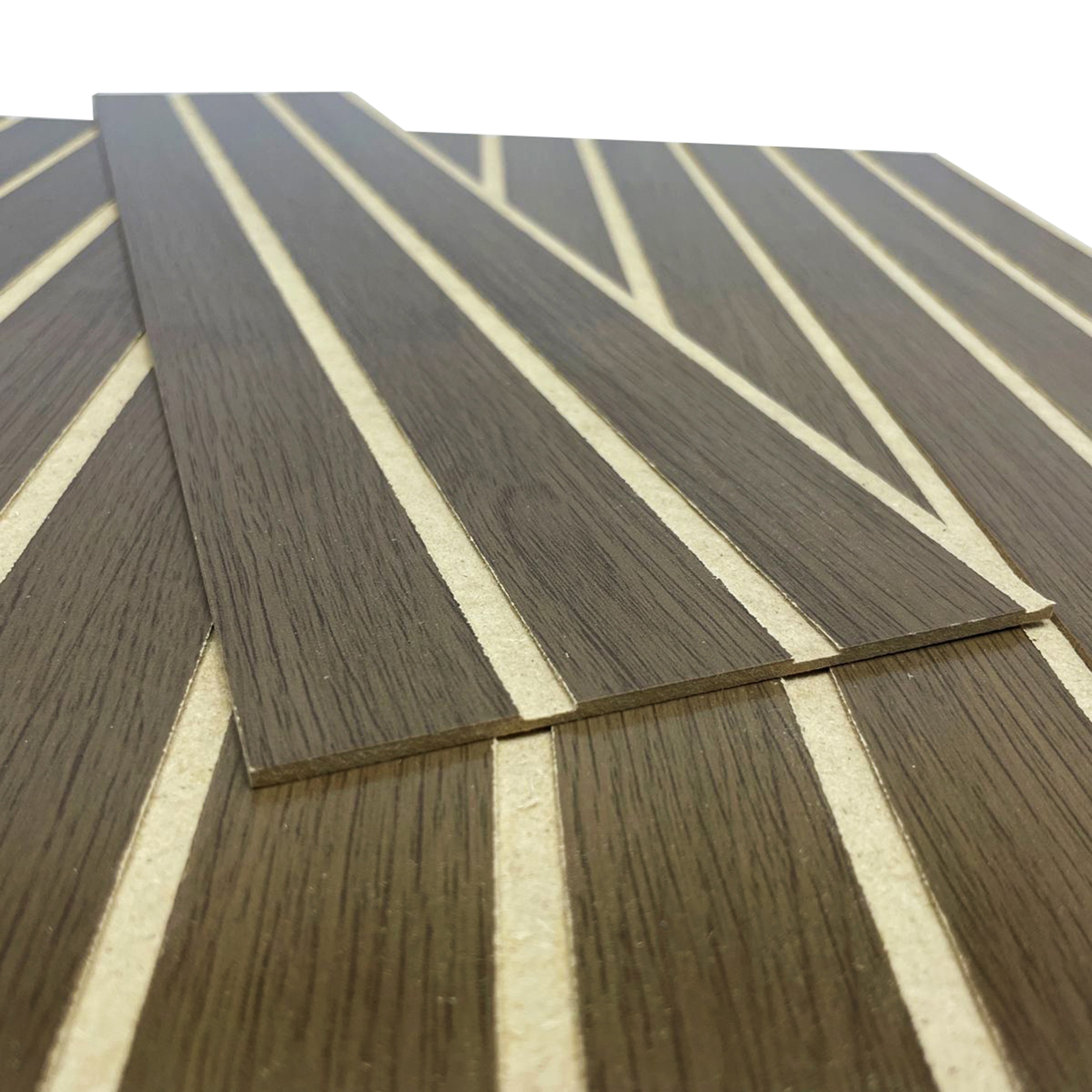 Kit 10 Ripados Módulos Adesivos 45x10 em MDF Para Decoração Acompanha Dupla Face - LH Móveis