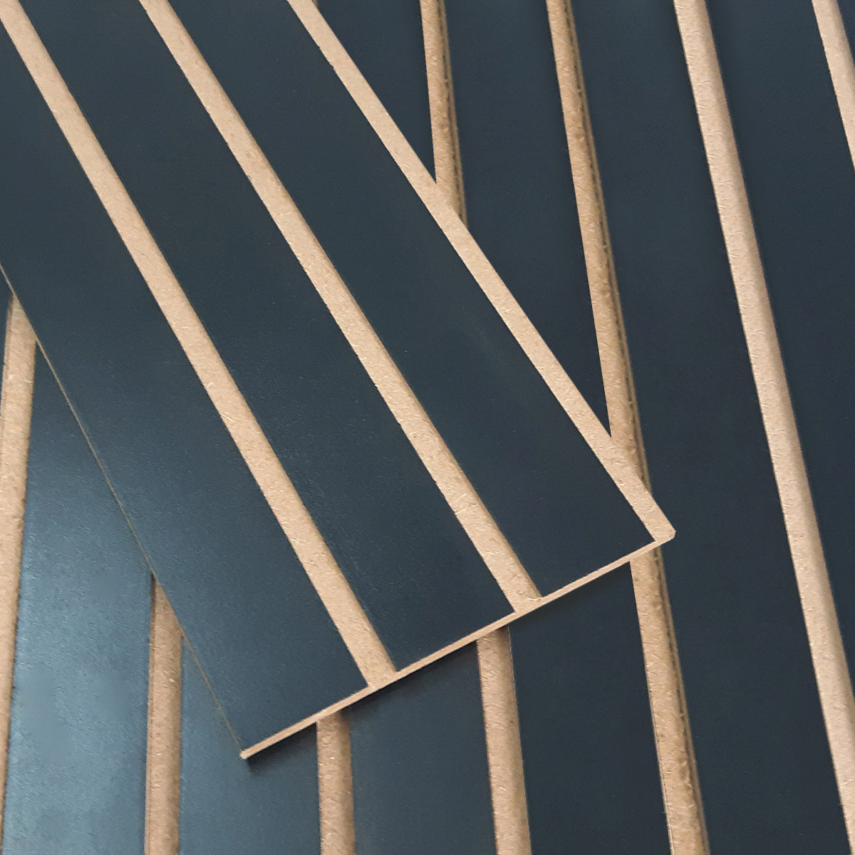 Kit 10 Ripados Módulos Adesivos 45x10 em MDF Para Decoração Acompanha Dupla Face - LH Móveis