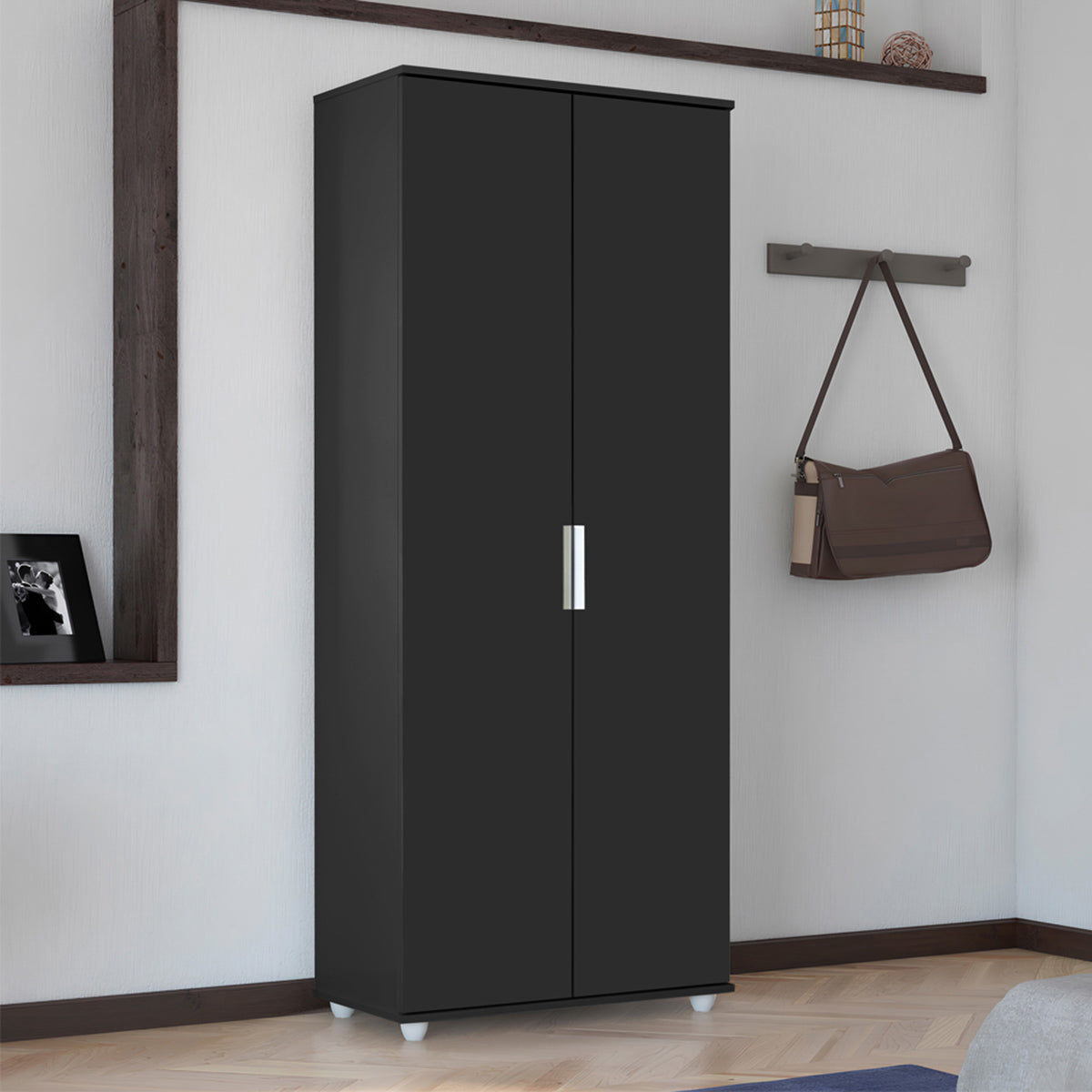 Sapateira Multiuso Organizador Lua em MDP 2 Portas 4 Prateleiras - LH Móveis