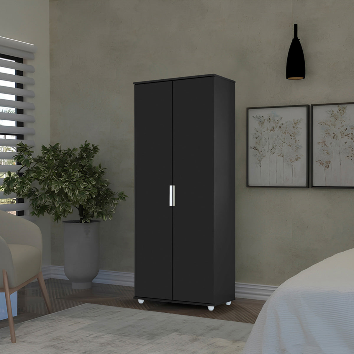 Sapateira Multiuso Organizador Lua em MDP 2 Portas 4 Prateleiras - LH Móveis