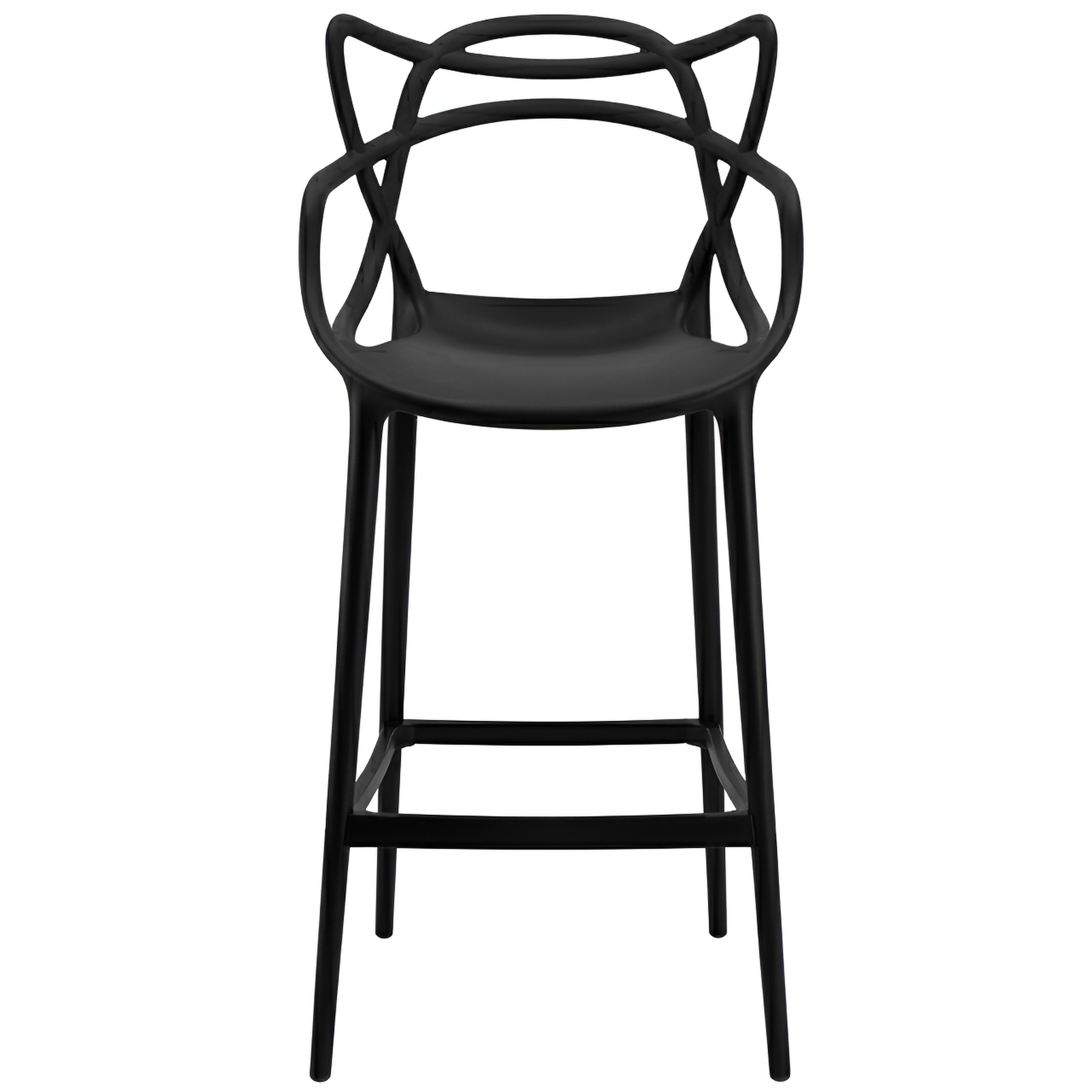 Banqueta para Balcão Allegra com Encosto Vazado e Apoio para os Pés Estrutura Reforçada e Conforto - LH Móveis