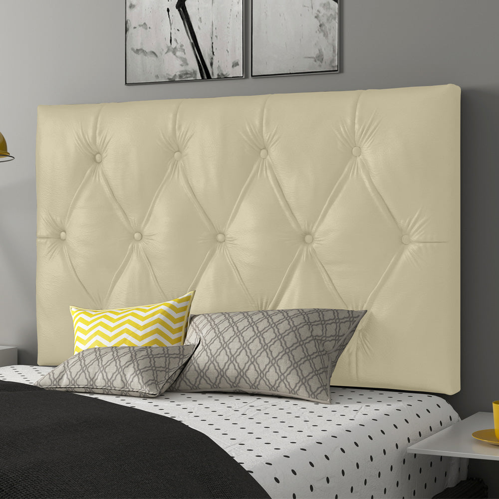 Cabeceira Painel Capitonê para Cama Box Solteiro 90 cm Intense Fixação na Parede Várias Cores - LH Móveis