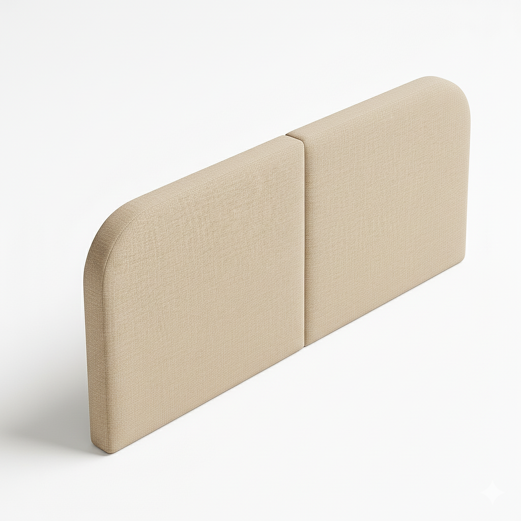 Cabeceira Estofada Modelo Painel Fixa na Parede Clean Design Orgânico Para Cama Casal 140cm - LH Móveis