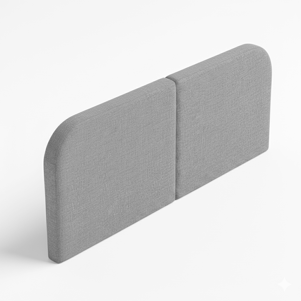 Cabeceira Estofada Modelo Painel Fixa na Parede Clean Design Orgânico Para Cama Queen 160cm - LH Móveis