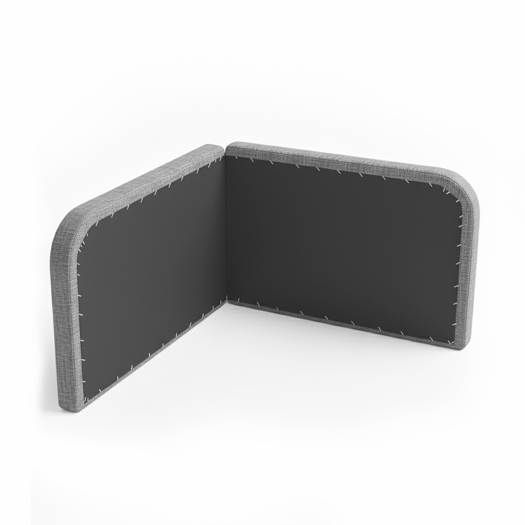 Cabeceira Estofada Modelo Painel Fixa na Parede Clean Design Orgânico Para Cama Casal 140cm - LH Móveis