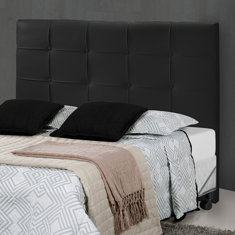 Cabeceira Estofada Hadassa para Cama Box King 195cm Detalhe em Costura com Pés Estrutura em Madeira - LH Móveis