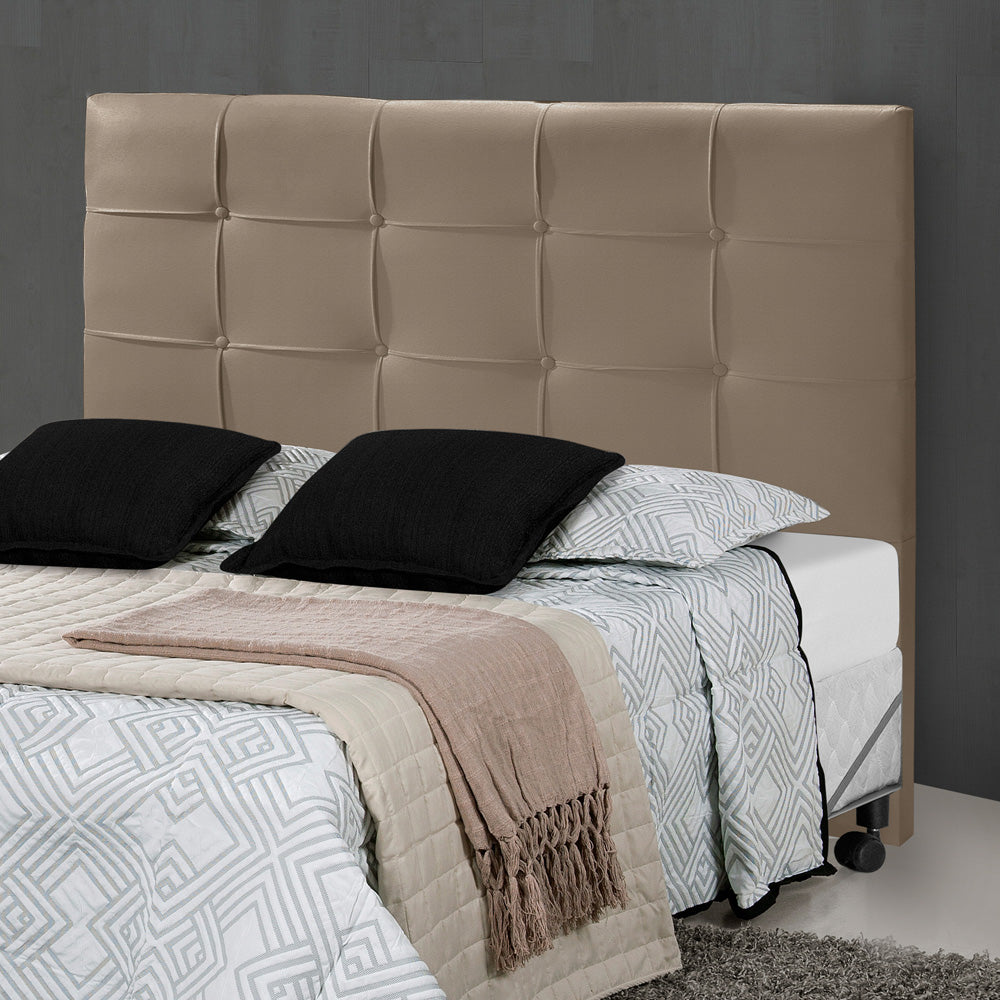 Cabeceira Estofada Hadassa para Cama Box King 195cm Detalhe em Costura com Pés Estrutura em Madeira - LH Móveis