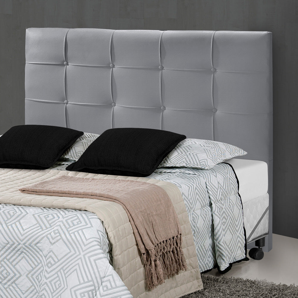 Cabeceira Estofada Hadassa para Cama Box King 195cm Detalhe em Costura com Pés Estrutura em Madeira - LH Móveis